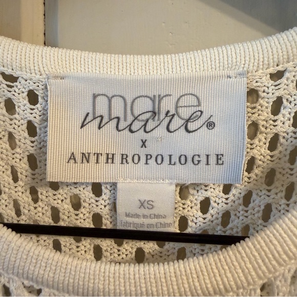 Anthropologie White Crochet 100% Cotton Maxi Dress, Size XS, Like New - Picture 5 of 9